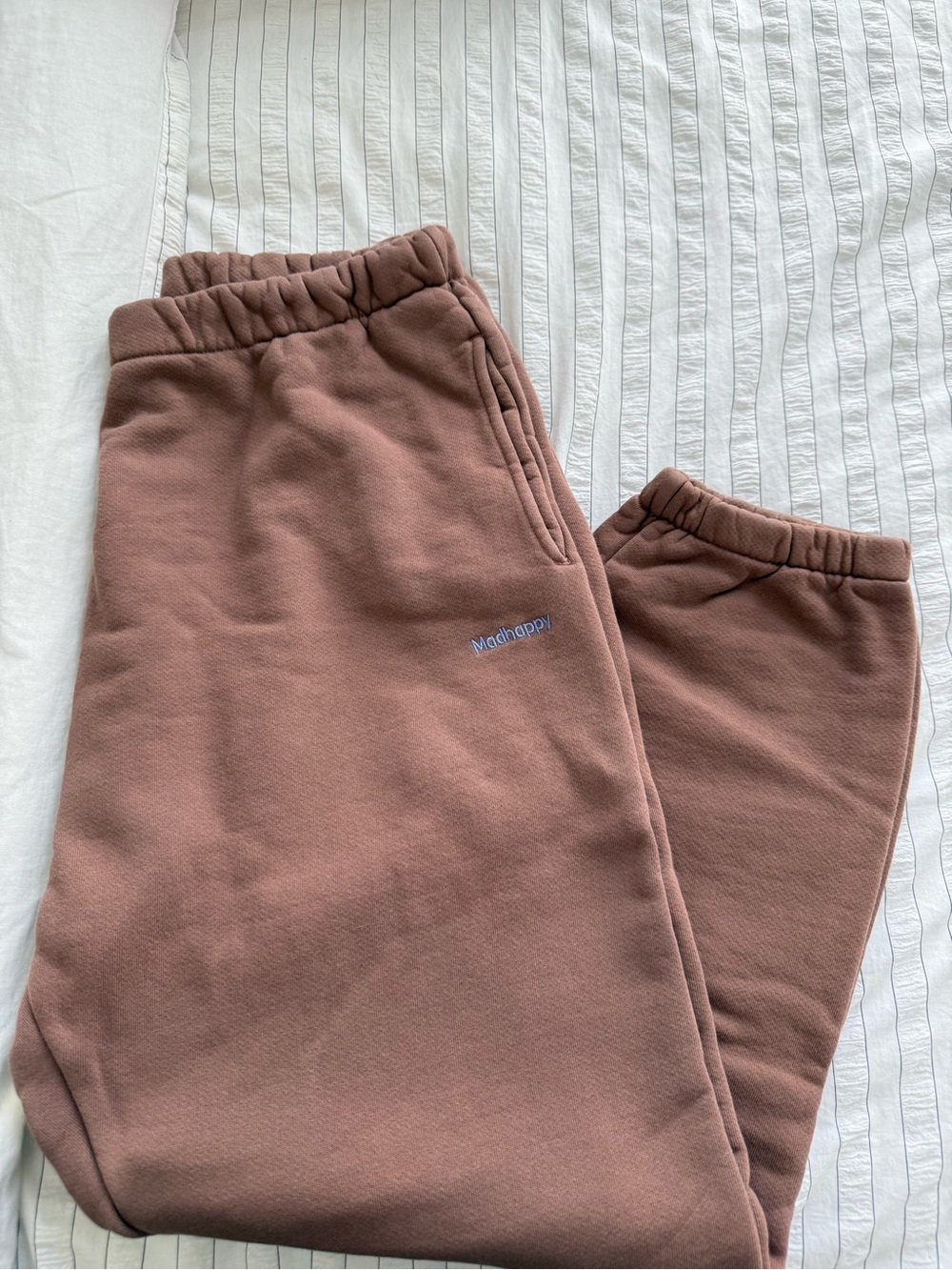 Madhappy Unisex Mauve Brown Relaxed Waist Sweatpants - size XXL women